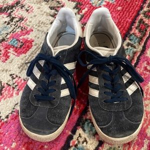 Blue adidas Gazelles size 1